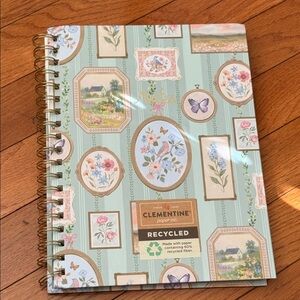 Clementine Floral Spiral farmhouse Notebook